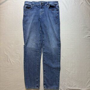 Eileen Fisher Denim Jeans Womens Medium M Dark Wash Straight Leg 32x28